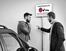 Laden Sie das Bild in den Galerie-Viewer, Privatparkplatz - Schild - 4 mm Alu Verbundplatte - hergestellt in Deutschland