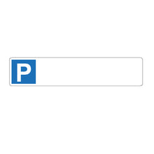 Laden Sie das Bild in den Galerie-Viewer, WUNSCHTEXT - Kennzeichen Parkplatz - zweizeilig - 52 x 11 cm - 4 mm Alu Verbundmaterial