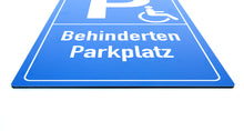 Laden Sie das Bild in den Galerie-Viewer, Behinderten Parkplatz - Schild - Hochformat - blau - 4 mm Alu Verbundplatte