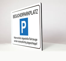 Laden Sie das Bild in den Galerie-Viewer, Besucher Parkplatz - Schild - 4 mm Alu Verbundplatte