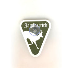 Laden Sie das Bild in den Galerie-Viewer, Schild -  4 Motive - Jagdbetrieb mit Saugnapf - Autoschild für KFZ Heckscheibe