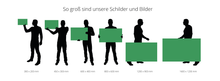 Laden Sie das Bild in den Galerie-Viewer, WUNSCH Firmenschild - Logo mit Text - 4 mm Alu Verbundplatte