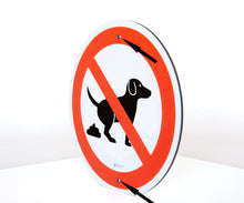 Laden Sie das Bild in den Galerie-Viewer, Schild - Kein Hundeklo – 24 cm rund – 4 mm Alu Verbund – 2 Bohrlöcher