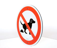 Laden Sie das Bild in den Galerie-Viewer, Schild - Kein Hundeklo – 24 cm rund – 4 mm Alu Verbund – 2 Bohrlöcher