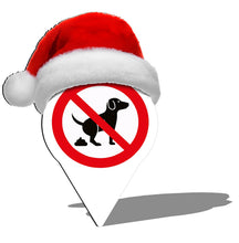 Laden Sie das Bild in den Galerie-Viewer, 2 Stk. Schilder - Hier ist kein Hundeklo - weihnachtlich - 4 mm Alu Verbundplatte