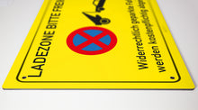 Laden Sie das Bild in den Galerie-Viewer, Ladezone bitte freihalten - Schild - gelb - 4 mm Alu Verbundplatte