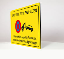 Laden Sie das Bild in den Galerie-Viewer, Ladezone bitte freihalten - Schild - gelb - 4 mm Alu Verbundplatte