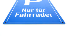 Laden Sie das Bild in den Galerie-Viewer, Nur für Fahrräder - Schild - Hochformat - blau - 4 mm Alu Verbundplatte
