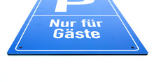 Laden Sie das Bild in den Galerie-Viewer, Nur für Gäste - Schild - Hochformat - blau - 4 mm Alu Verbundplatte