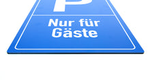 Laden Sie das Bild in den Galerie-Viewer, Nur für Gäste - Schild - Hochformat - blau - 4 mm Alu Verbundplatte