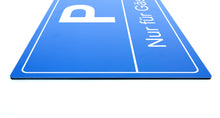 Laden Sie das Bild in den Galerie-Viewer, Nur für Gäste - Schild - Querformat - blau - 4 mm Alu Verbundplatte