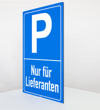 Laden Sie das Bild in den Galerie-Viewer, Nur für Lieferanten - Schild - Hochformat - blau - 4 mm Alu Verbundplatte