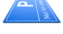 Laden Sie das Bild in den Galerie-Viewer, Nur für Lieferanten - Schild - Querformat - blau - 4 mm Alu Verbundplatte