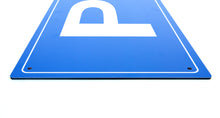 Laden Sie das Bild in den Galerie-Viewer, Parkplatz - Schild - Querformat - blau - 4 mm Alu Verbundplatte