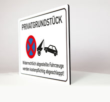 Laden Sie das Bild in den Galerie-Viewer, Privatgrundstück - Schild - 4 mm Alu Verbundplatte