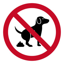 Laden Sie das Bild in den Galerie-Viewer, 5 x Aufkleber - Sticker - Hier ist kein Hundeklo - 90 mµ Haftfolie - PVC selbstklebend
