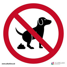 Laden Sie das Bild in den Galerie-Viewer, 5 x Aufkleber - Sticker - Hier ist kein Hundeklo - 90 mµ Haftfolie - PVC selbstklebend