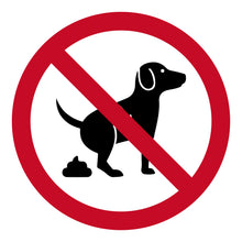 Laden Sie das Bild in den Galerie-Viewer, 5 x Aufkleber - Sticker - Hier ist kein Hundeklo - 90 mµ Haftfolie - PVC selbstklebend